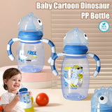 150ml/270ml baby cartoon bottle, 0-3 years old newborn feeding bottle, drop-proof and leak-proof, food grade safe PP material