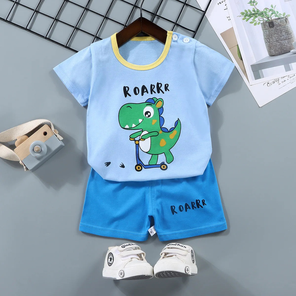 Baby Sets Children Set Girls Boy Shorts Clothes Cartoon Print Outfits For Kids Child Toddler T-shirt +pants Boys Clothes New