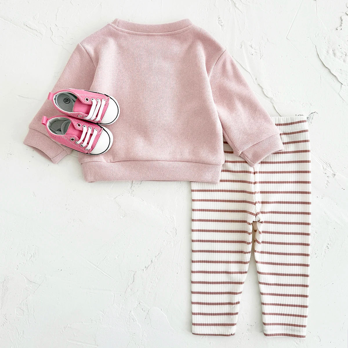 Newborn Girl Clothes Autumn Infant Outfit Sets Long Sleeve 2Pcs Pink Baby Kids Children Clothes Tracksuit Spring Top Pants