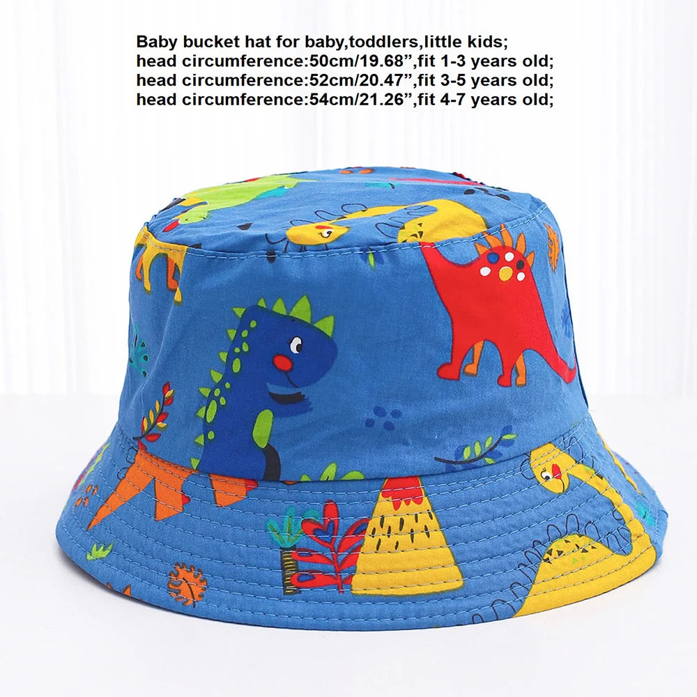 Summer Panama Baby Girls Hat Autumn Cartoon Boys Fisherman's Cap Beach Baby Sun Hat Outdoor UV Bucket Hat for Kids Toddler Visor