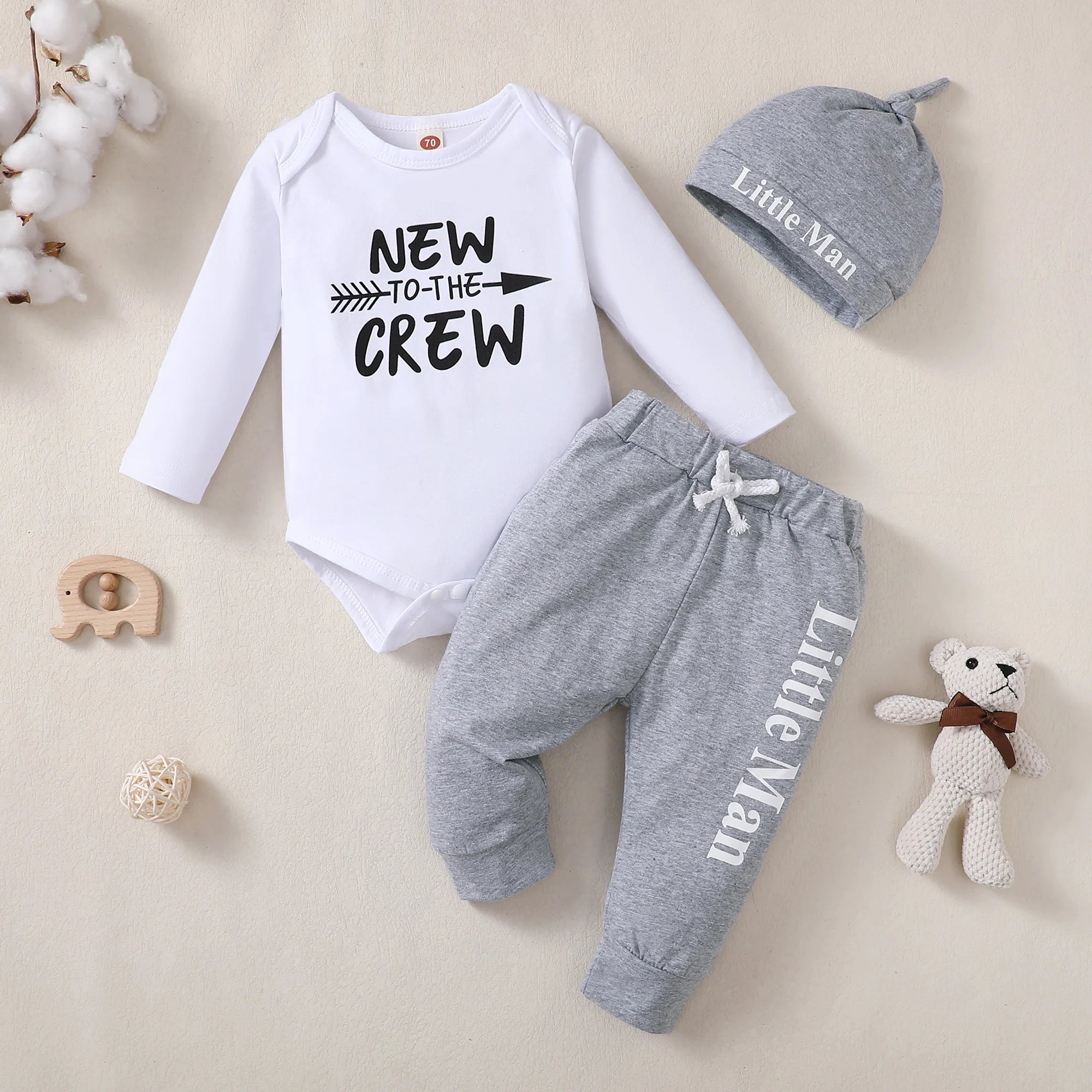 Winter   Newborn  Infant   0-24M  Baby   Boy   Long   Sleeves   Cotton   Hooded   Letter    Fashion    Baby   Hoodies   Clothing