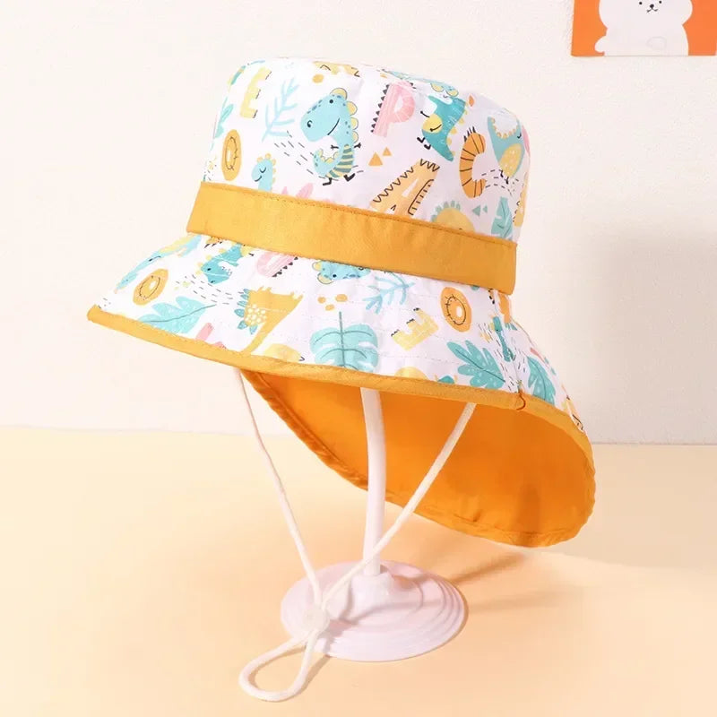 New 2022 Spring Summer Cotton Baby Sun Hat for Girls Boys Baby Bucket Hat Outdoor Children Fisherman Hat UV Protection Beach