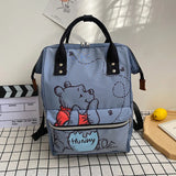 Disney New Mommy Bag Fashion Cartoon Print Large Capacity Mommy Bag Mother and Baby Bag Waterproof Bottle Diaper Backpack