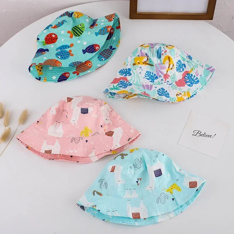 New Panama Summer Baby Girls Hat Beach Sun Cap Travel Boys Fisherman Cap Outdoor Children Bucket Hats Cotton Toddler Baby Hats