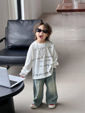 Baby autumn pants boys autumn version of Korean children's wear 2024 new pants in the wear-and-tear jeans trend