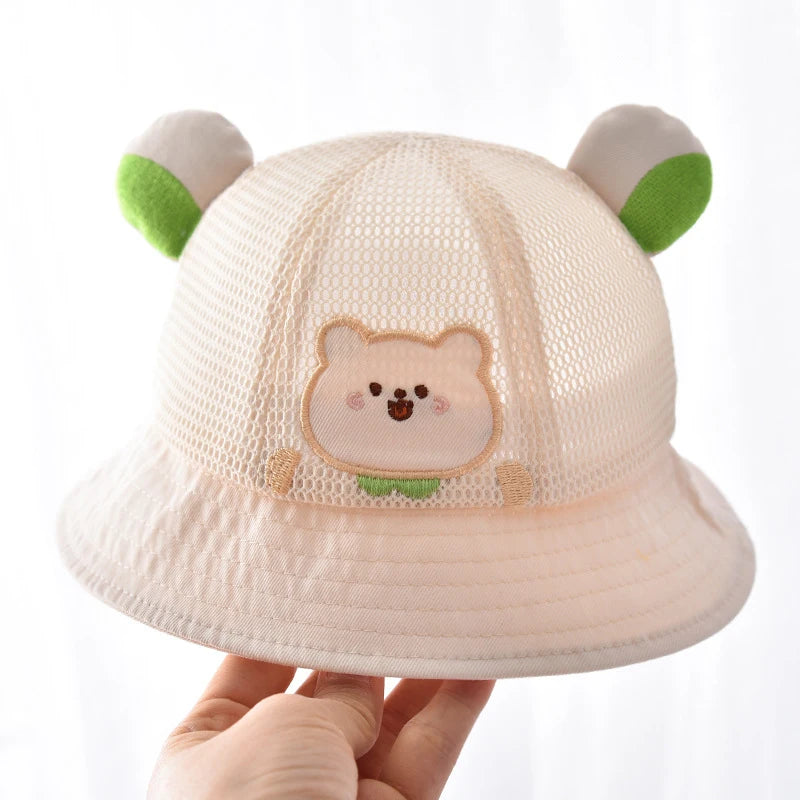 Baby Bucket Hat for Kids Spring Outdoor Boys Girls Sun Hat Summer Cute Frog Toddler Children Fisherman Cap Cotton Panama Bonnet