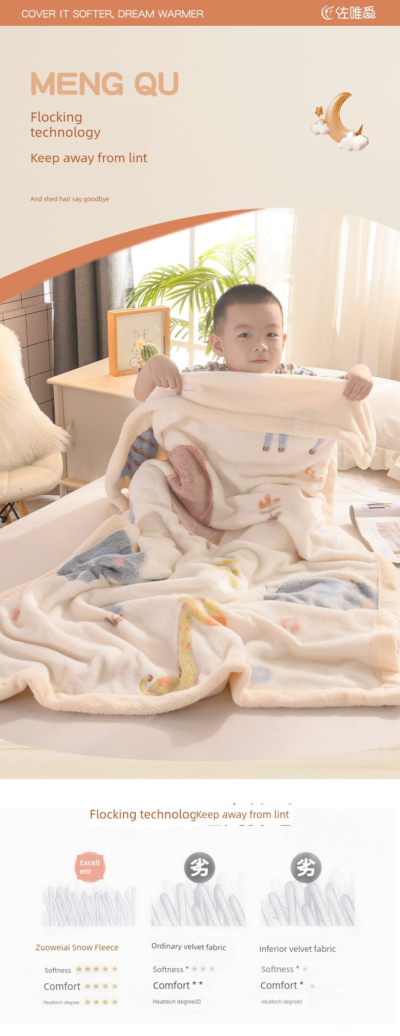 Small Quilt Kindergarten Baby Coral Winter Blanket