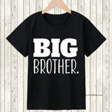 BIG BROTHER Letter  Print  T-Shirts  For Boys - Cool , Lightweight And Comfy Summer Clothes2024 new kids Breathab lStreetwear e