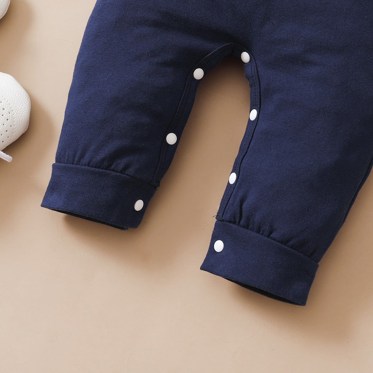 3PCS Newborn Baby Boy Fashion Jumpsuit Solid Color Long Sleeve Bodysuit+Hat+Bibs Spring&Autumn Romper for Infant Boy 0-12 Months