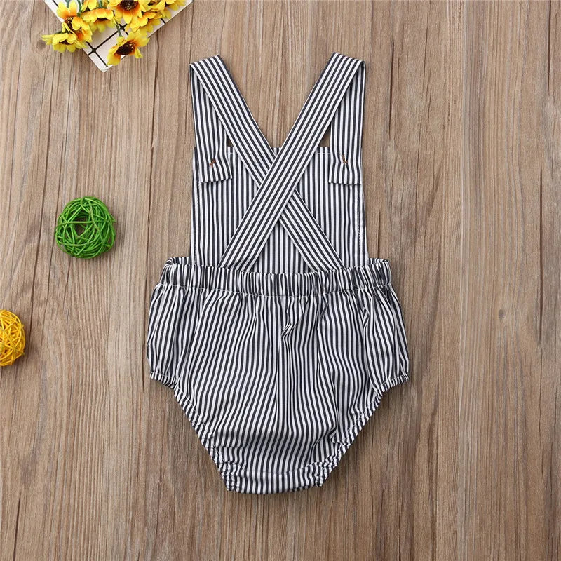 0-36months Newborn Bodysuits Summer Ruffles Playsuit For Baby Girl Solid White Beige Button Backless Infant Boy Sunsuit Playsuit