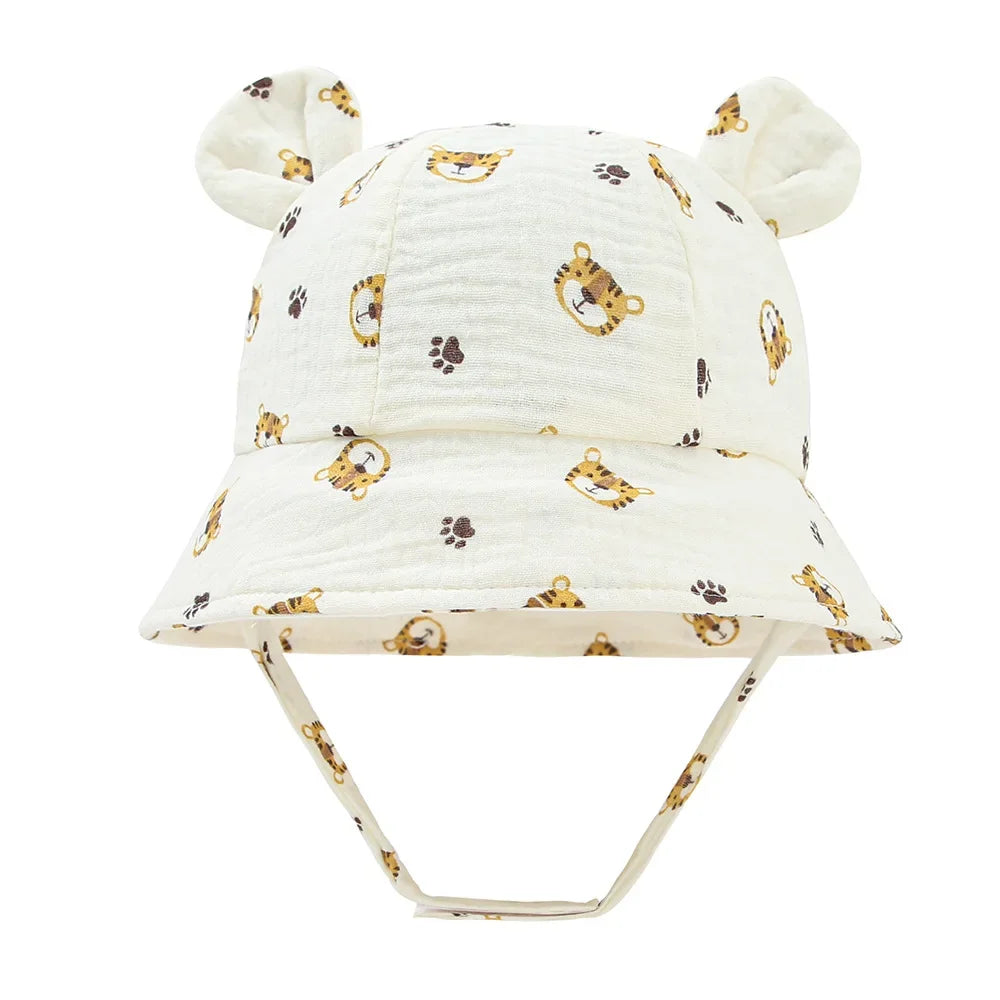 2022 New Autumn Baby Sun Hat Children Outdoor Rabbit Ear Beach Caps Boy Girl Panama Hat Unisex Beach Bucket Hats Bunny Hat