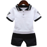 Baby Little Boy's Clothing Set Summer White Black Children Kid's Sport Suit Toddler Boys Girls Formal Clothes Sets Kids Clothes