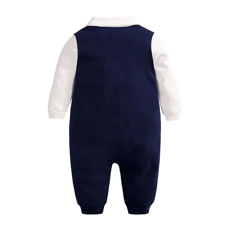 Gentleman Newborn Baby Clothes Boys Rompers Cotton Long Sleeve Baby Boy Clothes Spring & Autumn Infant Rompers 0-24 Months