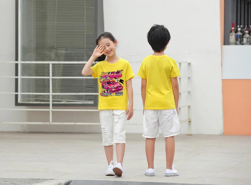 Boys and Girls Short-sleeved T-shirt Summer Wear 2024 New Children's Thin Summer Tops Boys Casual Style Half-sleeved 100-160