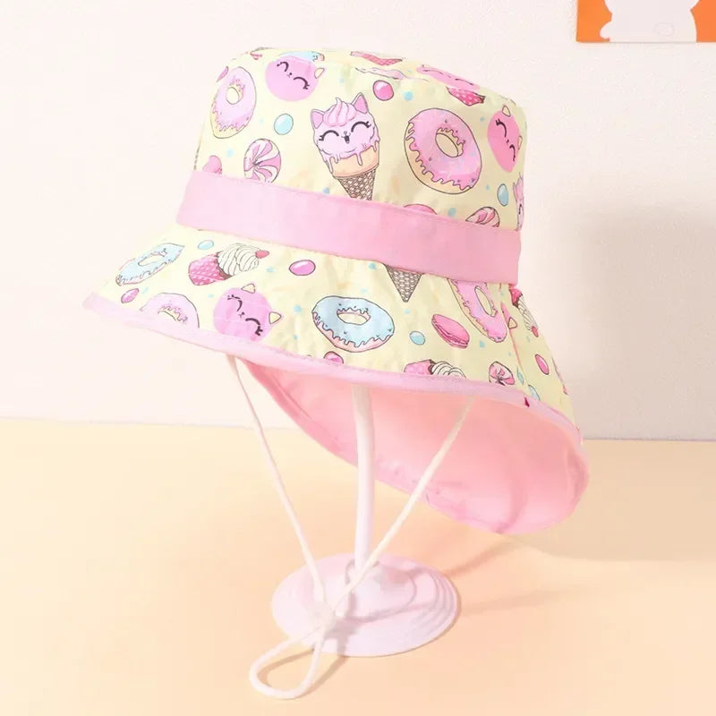 New 2022 Spring Summer Cotton Baby Sun Hat for Girls Boys Baby Bucket Hat Outdoor Children Fisherman Hat UV Protection Beach