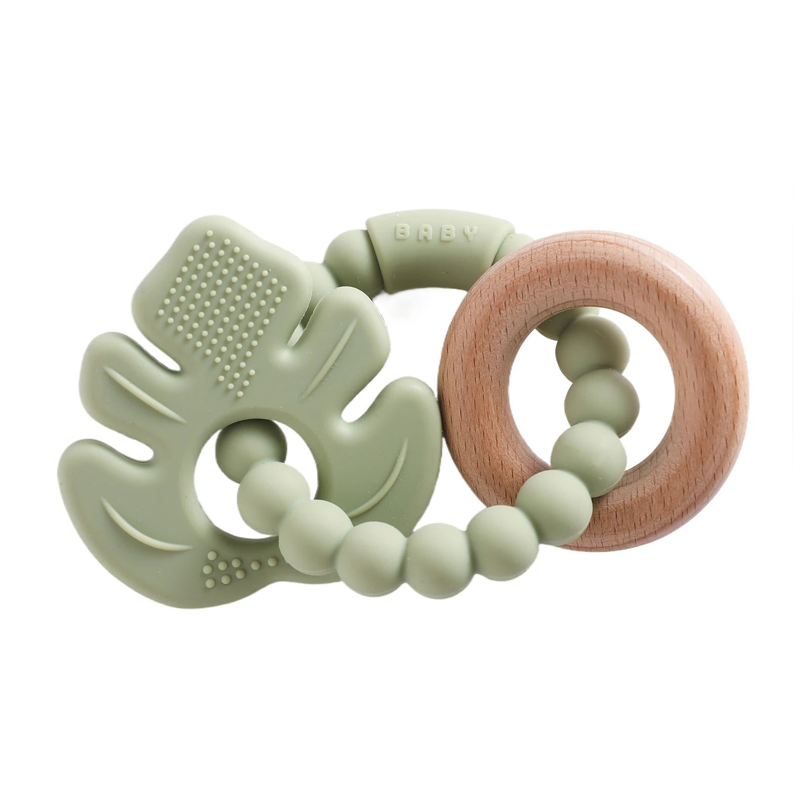 1pc Silicone Teether,Food Grade Baby 0-12 Toys,ToddlersTeething Ring Sensory Toys,Silicone Planet Teether Bracelet Accessories