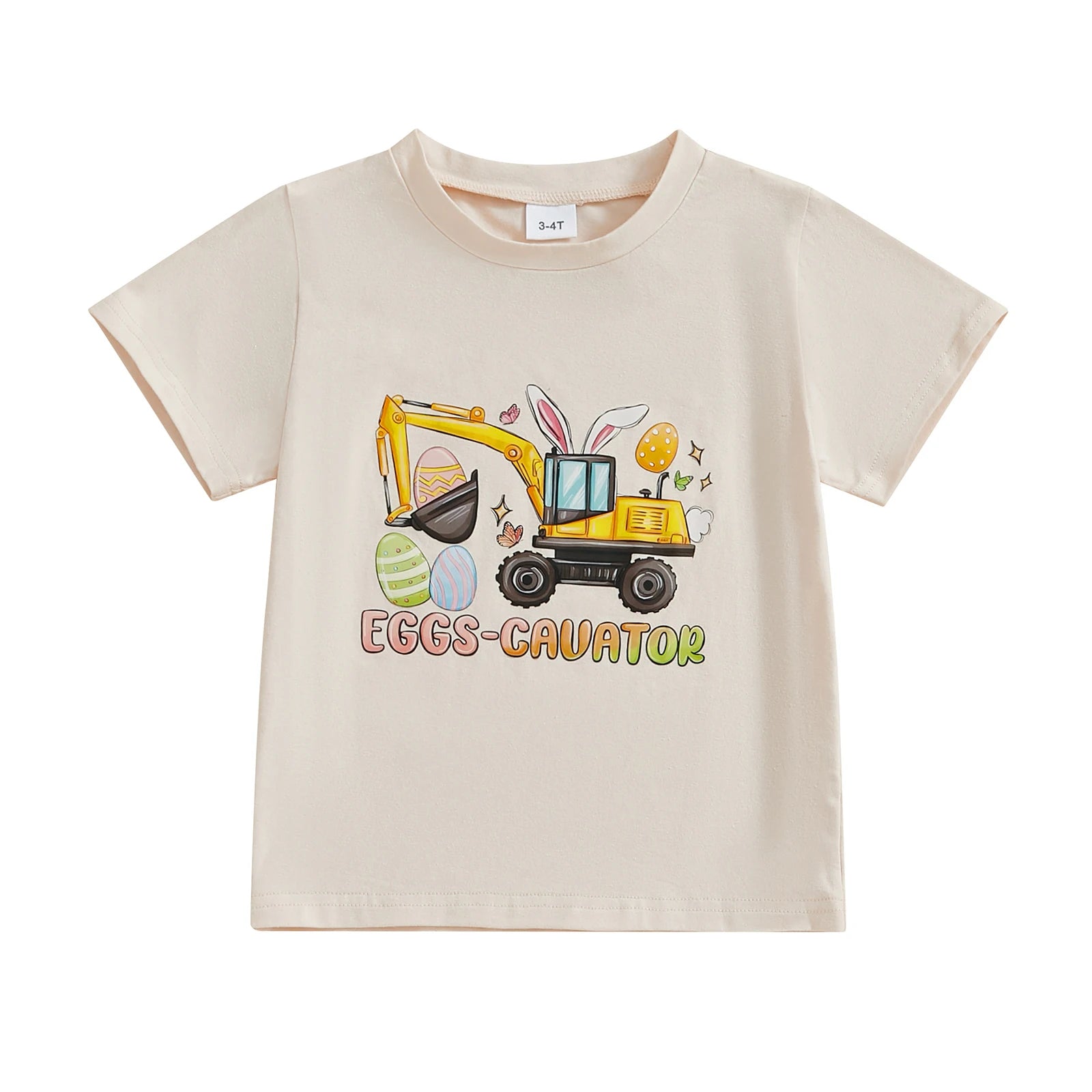 Citgeett Summer Easter Kids Boys Girls T-Shirts Short Sleeve Cartoon Print Tops T-Shirts Clothes