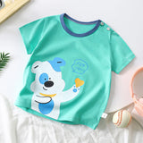 1-6T summer children kids boys and girls cartoon cotton short sleeve T shirt