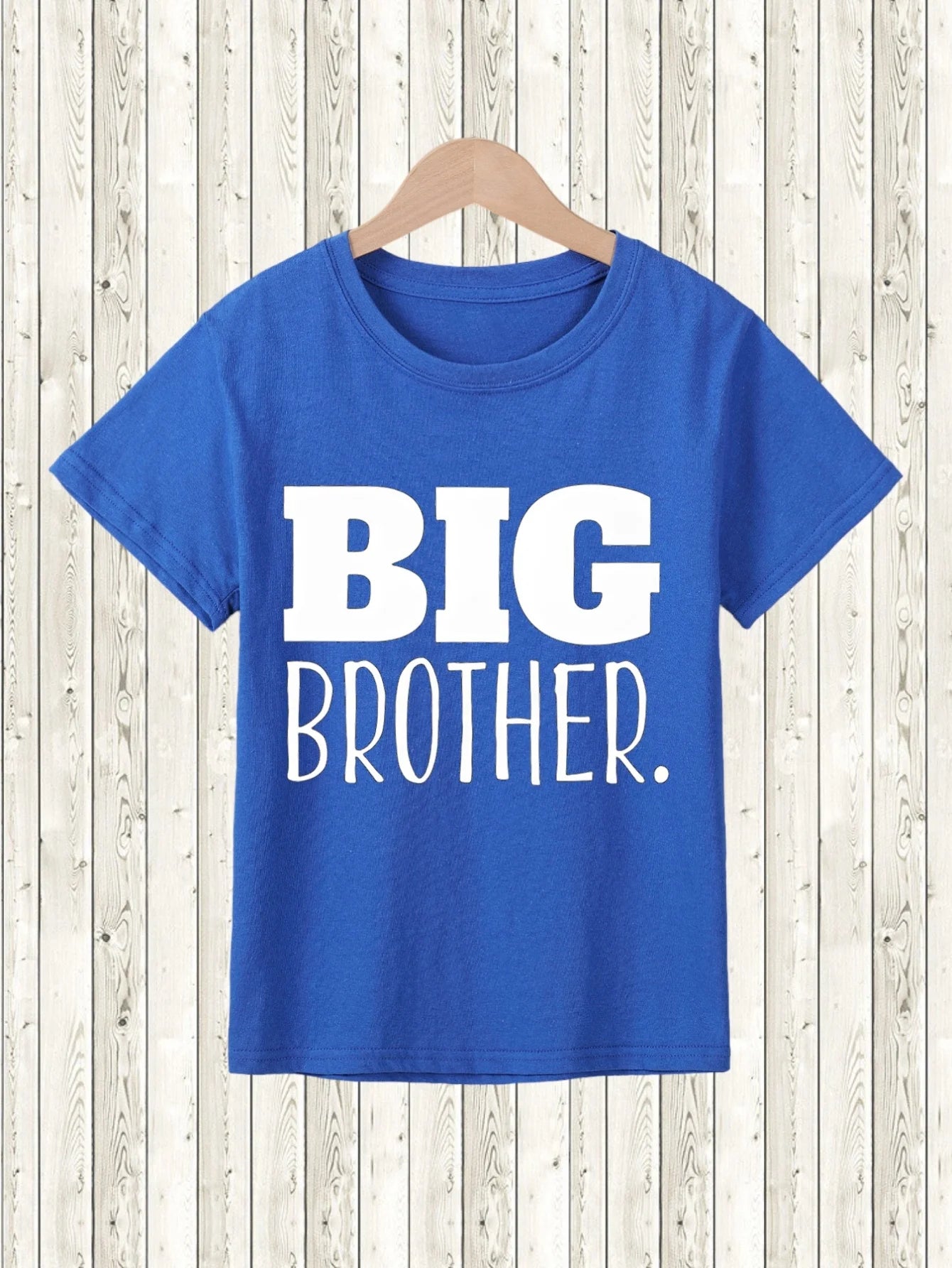 BIG BROTHER Letter  Print  T-Shirts  For Boys - Cool , Lightweight And Comfy Summer Clothes2024 new kids Breathab lStreetwear e