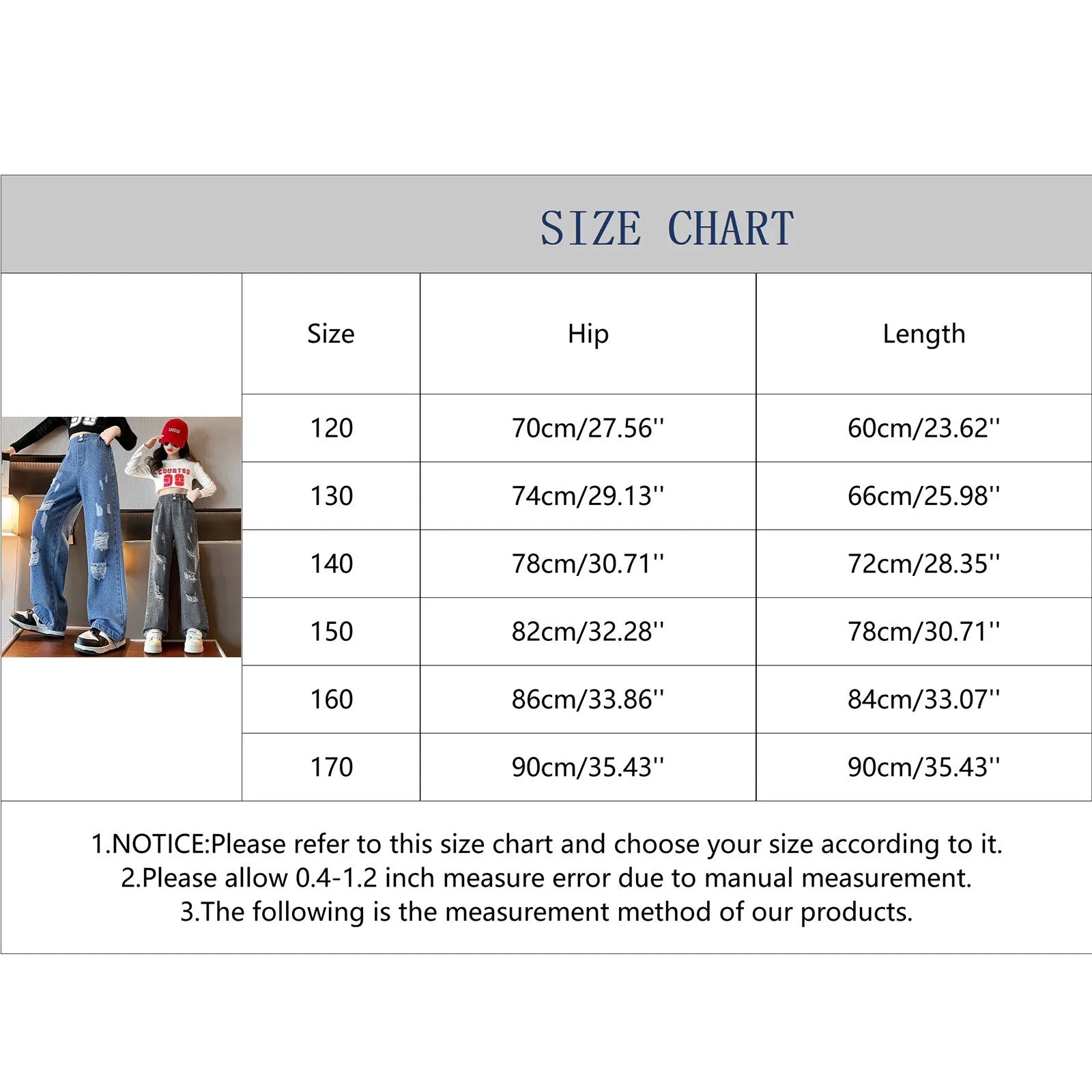 2024 Spring Autumn Girls Love Rough Edges Jean Korean Wide Leg Pants Teenagers Loose Elastic Waist Cowboy Pantalones De NiñA