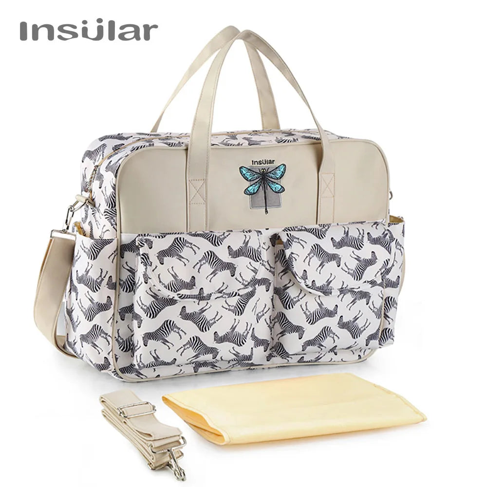 Insular Mummy Large Capacity Diaper Stroller Bag Waterproof Outdoor Travel Diaper Maternity Bag Baby Nappy Travel Changing Bags