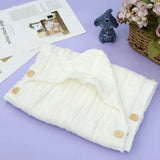 Newborn Baby Blanket Cotton Blend Infant Wrap Blanket Newborn Hooded Towel Blanket Knit Baby Resting Bag Soft Thick Knit Wrap