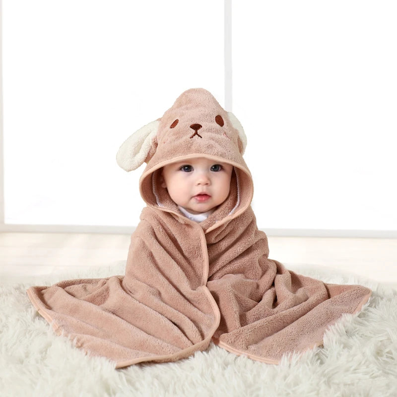 1 pack cartoon animal baby swaddling blanket goes out to a stroller blanket wrapped in a polyester hooded bathrobe