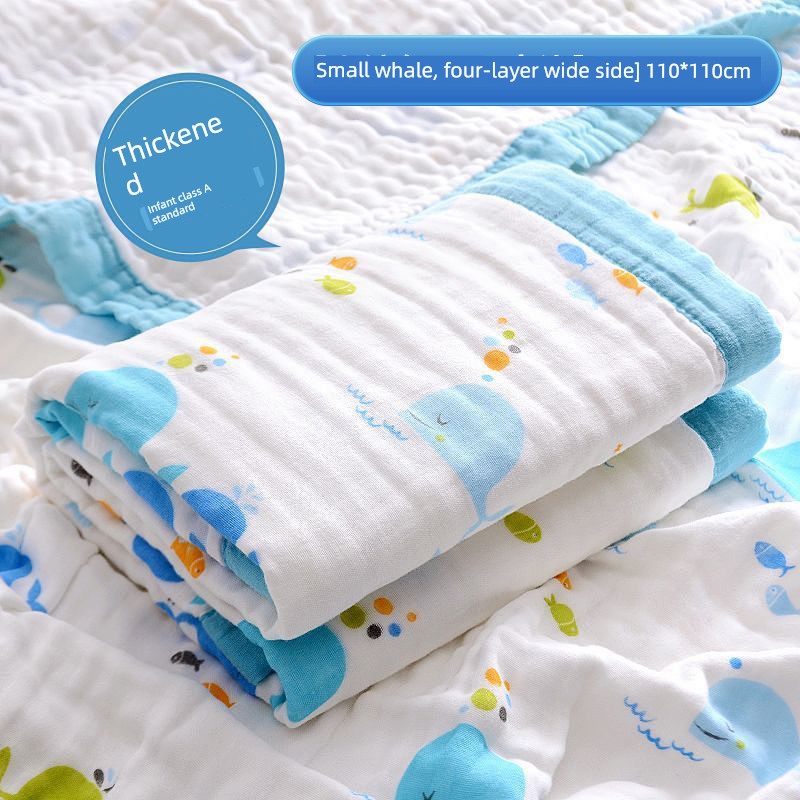 Baby Gauze Bath Towel Newborn Baby Soft Pure Cotton All Cotton Class a Towel Absorbent Summer New Arrival Children's Blankets