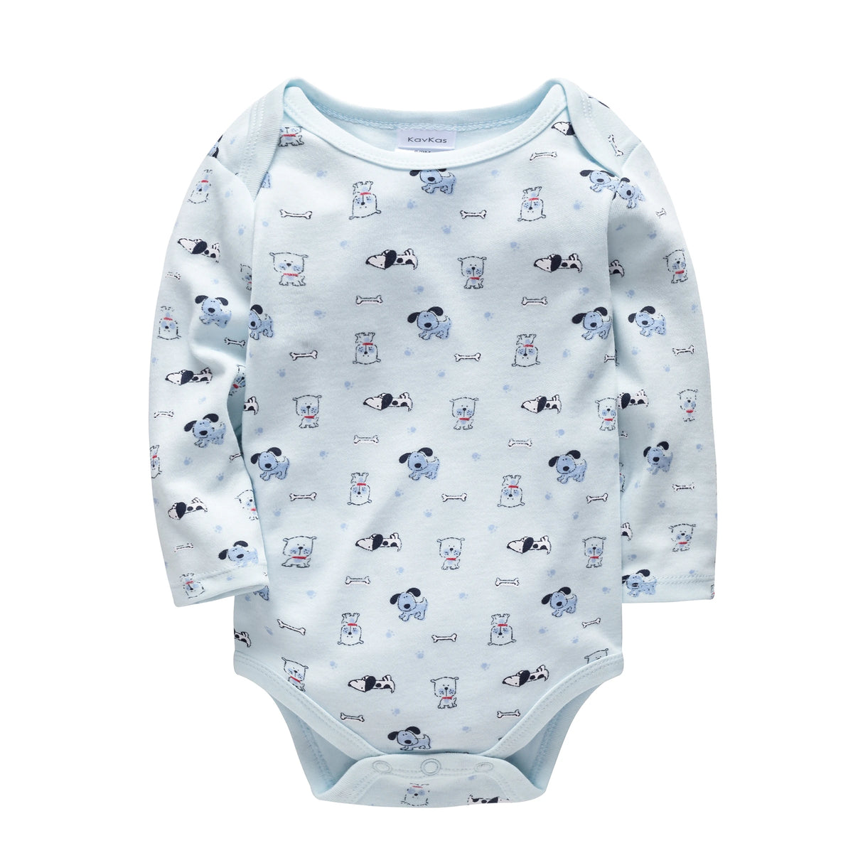 Kavkas Baby Boy Bodysuit Cool Dog Print 0-24 Months Full Sleeve Newborn Clothes 100% Cotton Autumn Spring Jumpsuit