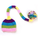 Baby Photography Props Colorful Handmade Knitted Hats Long Tail Cap for Boys and Girls