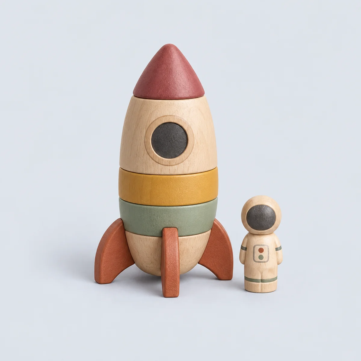 To the Moon Stacking Rocket, full product view